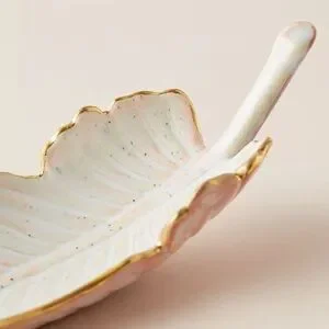 Anthropologie Artemis Bohemian Feather Trinket Dish