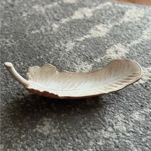 Anthropologie Artemis Bohemian Feather Trinket Dish