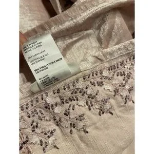 Anthropologie Embroidered Tobias Velvet Curtain 50”x 96” One Panel Only