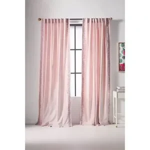 Anthropologie Embroidered Tobias Velvet Curtain 50”x 96” One Panel Only