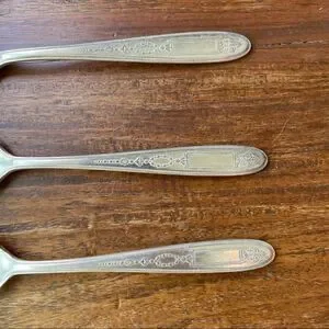Antique 1921 Oneida Community Plate Grosvenor Teaspoons Set Of 5 No Monogram
