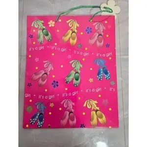 Any 20/$12 "It's A Girl" Pink Ballet Slippers Party Gift Bag