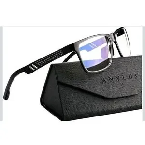 ANYLUV Blue Light Blocking Glasses Men Computer Gaming Glasses Rectangle Metal