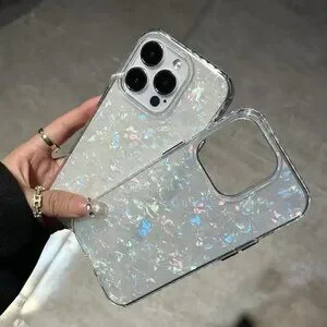 Apple IPhone 16 Pro Max Crystal Textured Holographic Full Protection Phone Case