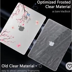 Apple MacBook Skin With Pink Blossom Design - White