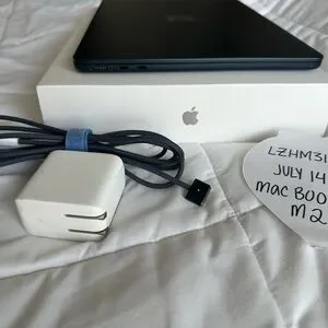 Apple Midnight Laptop With Aluminum Finish And Original Power Cord