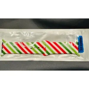 Apple Watch Band Size 38/42 (M/L) in Candy Cane Red & Green NEW