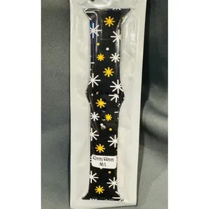 Apple Watch Band Size 42/44 (M/L) In Festive Black & Gold NEW