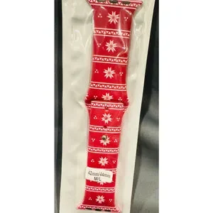 Apple Watch Band Size 42/44 (M/L) In Festive Red & White Snowflakes NEW
