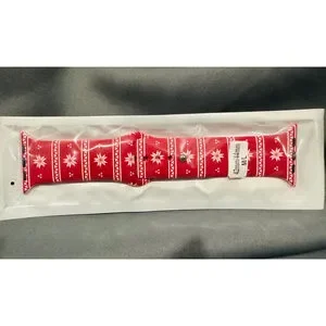 Apple Watch Band Size 42/44 (M/L) in Festive Red & White Snowflakes NEW