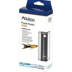 Aqueon 200W Preset Aquarium Submersible Heater up to 75 gal. All Water …‎