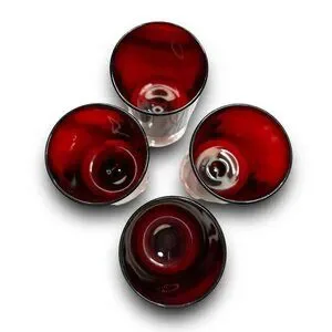Arcoroc Luminarc France Cavalier Ruby Red Glass 6oz 4" Wine Cocktail Cordial 4