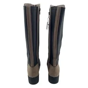 Arizona Jean Co Women’s Gray Faux Suede Tall Riding Boots Lug Sole 8.5 NWOT