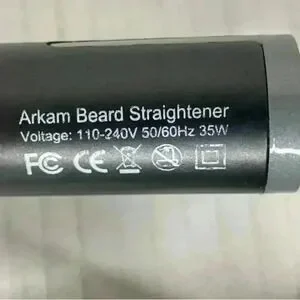 Arkam Beard Straightener Electric Brush Black Tested