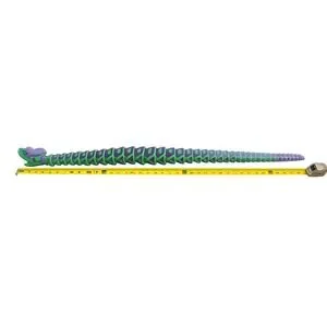 Articulated Rattlesnake Fidget Toy – 3 Ft Long 3D Printed Snake Tail Rattles &