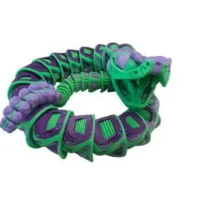 Articulated Rattlesnake Fidget Toy – 3 Ft Long 3D Printed Snake Tail Rattles &