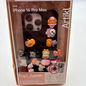 Artikl IPhone 16 Pro Max PopCharms Halloween Phone Case 15 Charms Included