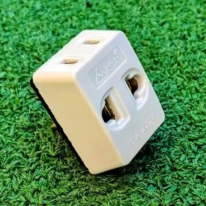 Asian Power Outlet Multi-Socket Plug Travel 15A/220V Compact Adapter EUC