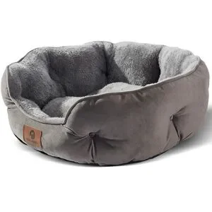 Asvin Grey Plush Pet Bed 20 inches
