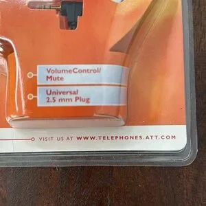 AT&T Y2K/Vintage EH500 Cordless Cellular Over-The-Ear Headset W/Clothing Clip