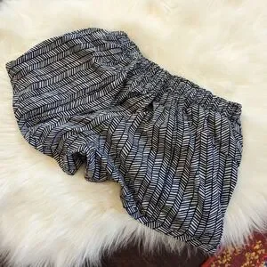 Athleta Women's Navy/Gray Print Tropic Stellar Athletic Running Shorts S Small
