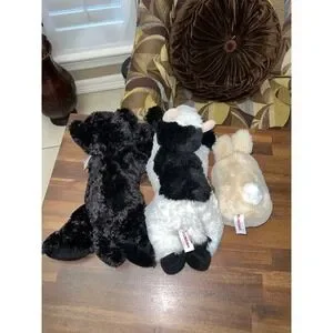 Aurora Plush Stuffed Animal Lot Cow Jaguar Flopsie Onix And Bunny