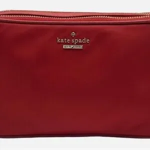 Auth Kate Spade Classic Nylon Carry PXRU5387 Red Nylon