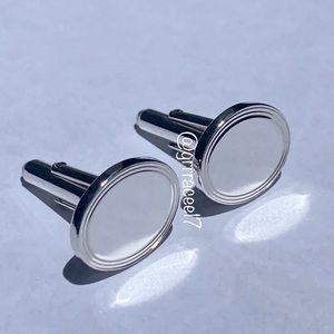 AUTH Tiffany & Co Engine-turned Oval cuff links