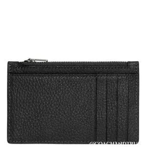 AUTHENTIC COACH 2PC Houston Flight Bag Black Leather Gunmetal & Zip Card Case