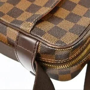 Authentic Louis Vuitton Damier Olaf PM Shoulder Bag MI1024
