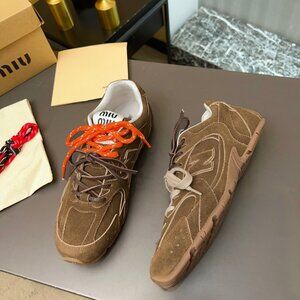 ✅Authentic New Balance X Miu Miu 530 Suede Brown Sneakers