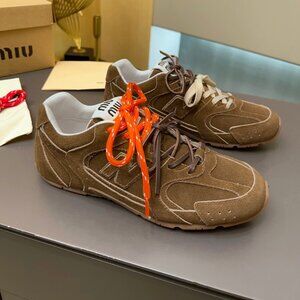 ✅Authentic New Balance X Miu Miu 530 Suede Brown Sneakers