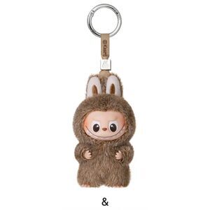 Authentic PopMart Labubu The Monsters Pin for Love Series "&" Brown Plush Pendan