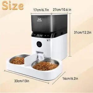 Automatic Cat Feeders Smart Timed Automatic Dog Feeder HD Camera Voice