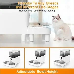 Automatic Cat Feeders Smart Timed Automatic Dog Feeder HD Camera Voice