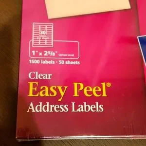 Avery 5660 Clear Easy Peel Address Labels 1500 Labels