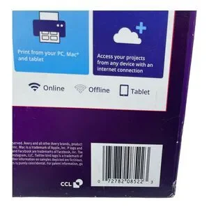 AVERY 8522 Vertical Style Name Badge Insert Refills 6 X 4 1/4" White 100 Inserts