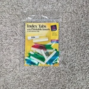 Avery Index Tabs with Printable Inserts Self-Adhesive Label Dividers