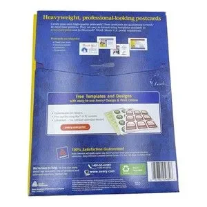 Avery Postcards For Laser Printers 4 1/4 X 5 1/2 Uncoated White 4/Sheet 200/Box
