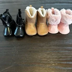 Baby Girl 3-6 Month Boot Lot