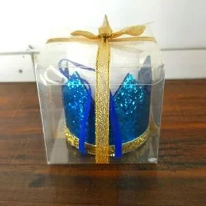 Baby's First Blue Glittery Birthday Crown - NO NUMBER PLAIN