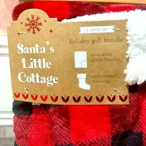 Baby’s First Christmas Stocking And Throw Blanket