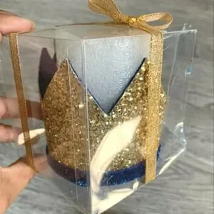 BABY'S First Gold Glittery Birthday Crown - Plain No Number