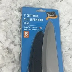 Baker's Secret 8" Chef Knife With Sharpening Case