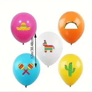 Balloon NEW 20 Pcs. Fiesta Latex Balloons Perfect Party Accessories
