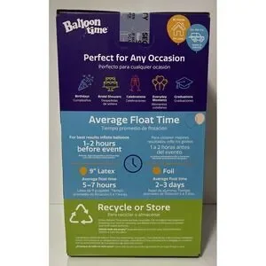Balloon Time Helium Tank Kit - 30 Balloons Included & Spool Of White Ribbon NEW