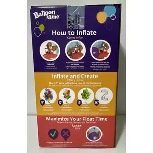 Balloon Time Helium Tank Kit - 30 Balloons Included & Spool Of White Ribbon NEW