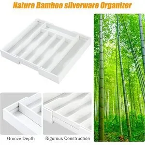 BAMBOO White Drawer Organizer
