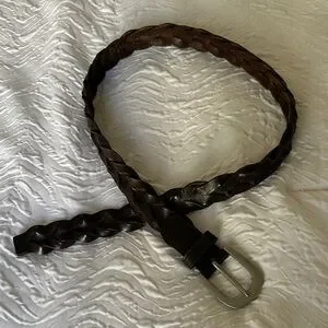 Banana Republic Dark Brown Braided Leather Belt Banana Republic Dark Brown Braided Leather Belt