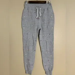 Band Of Outsiders Embroidered Colorful Accent Lounge Gray Joggers Size 0